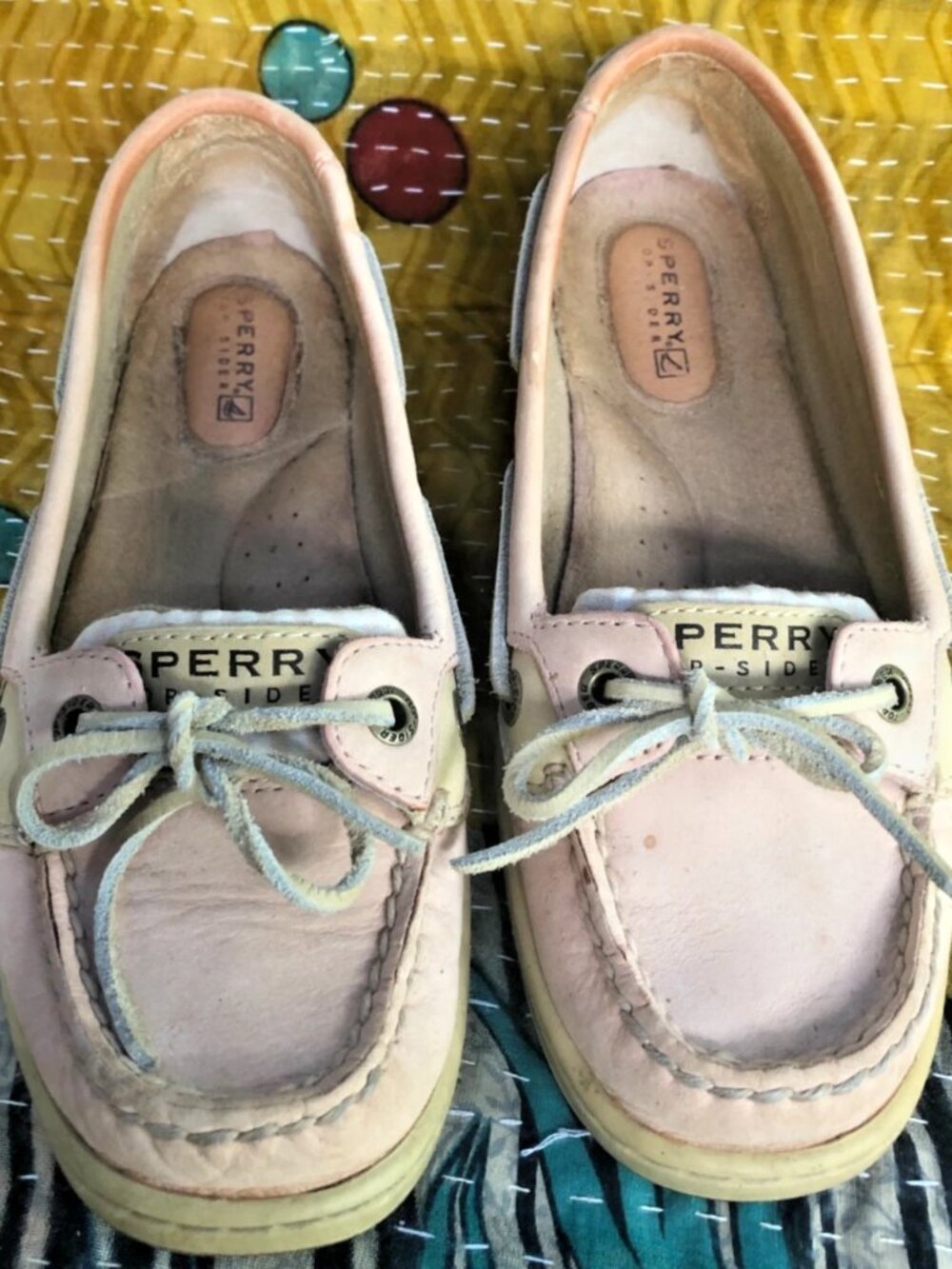 Sperry Crest Vibe Pink Seersucker Loafers Womens 5 Boat Shoes  Casual